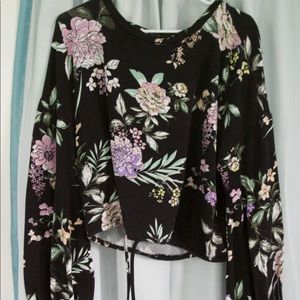 Floral Cropped Sweater